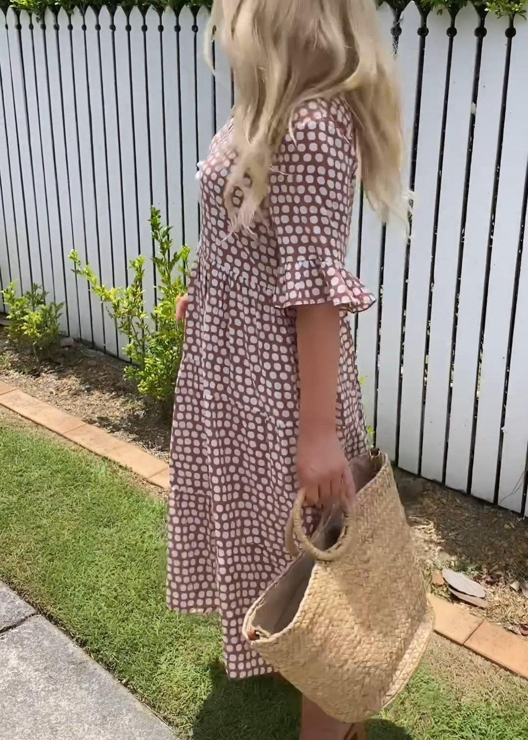 Michelle - Short Sleeve Midi Dress