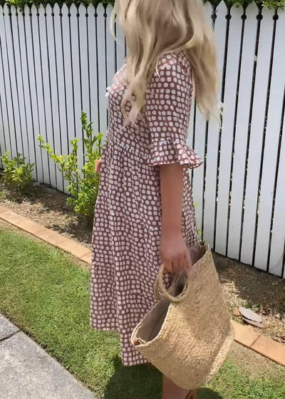 Michelle - Short Sleeve Midi Dress