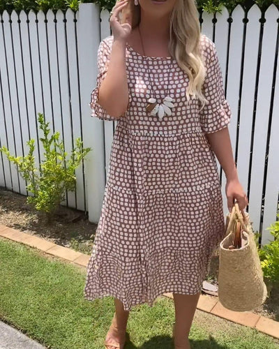 Michelle - Short Sleeve Midi Dress