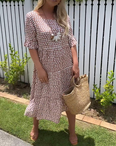 Michelle - Short Sleeve Midi Dress