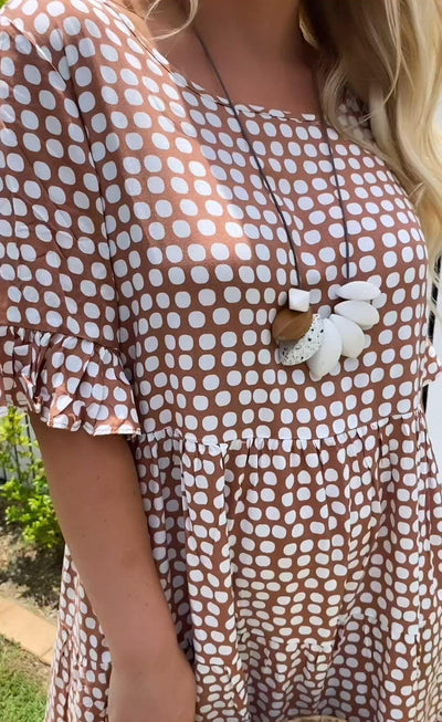 Michelle - Short Sleeve Midi Dress