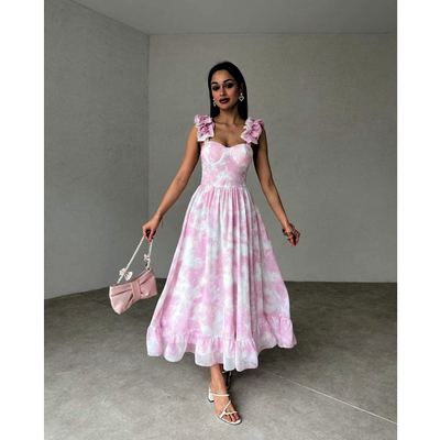 Sarah - Ruffle Midi Dress
