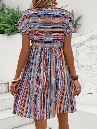 Agnes - Striped Boho Style Dress