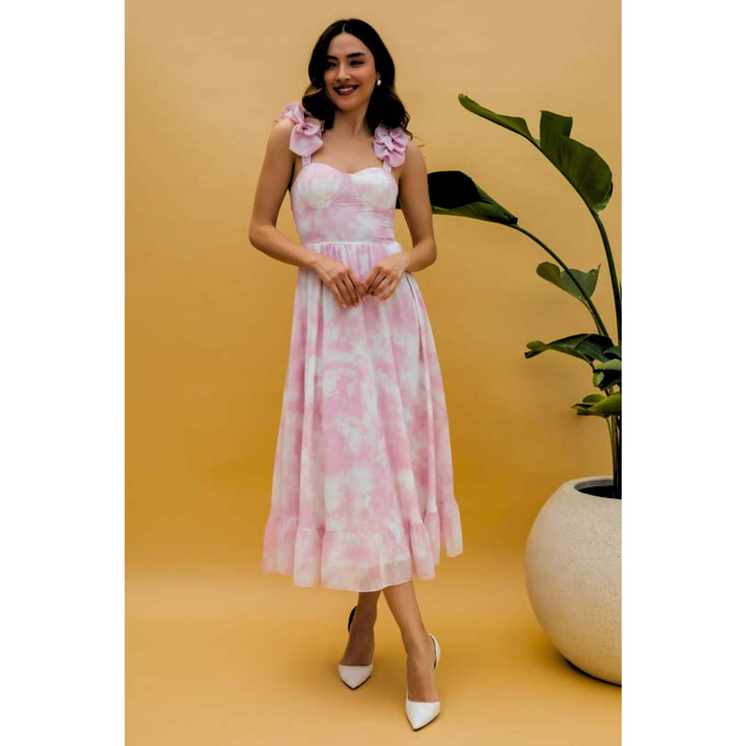 Sarah - Ruffle Midi Dress
