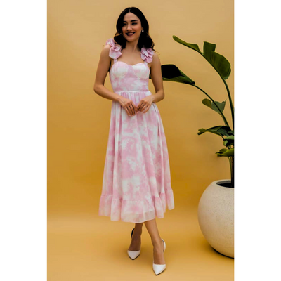 Sarah - Ruffle Midi Dress