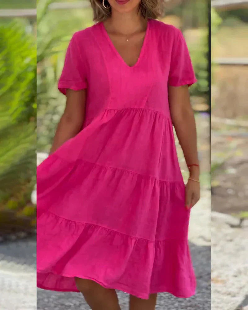 Zoey - Casual Summer V-Neck Dress