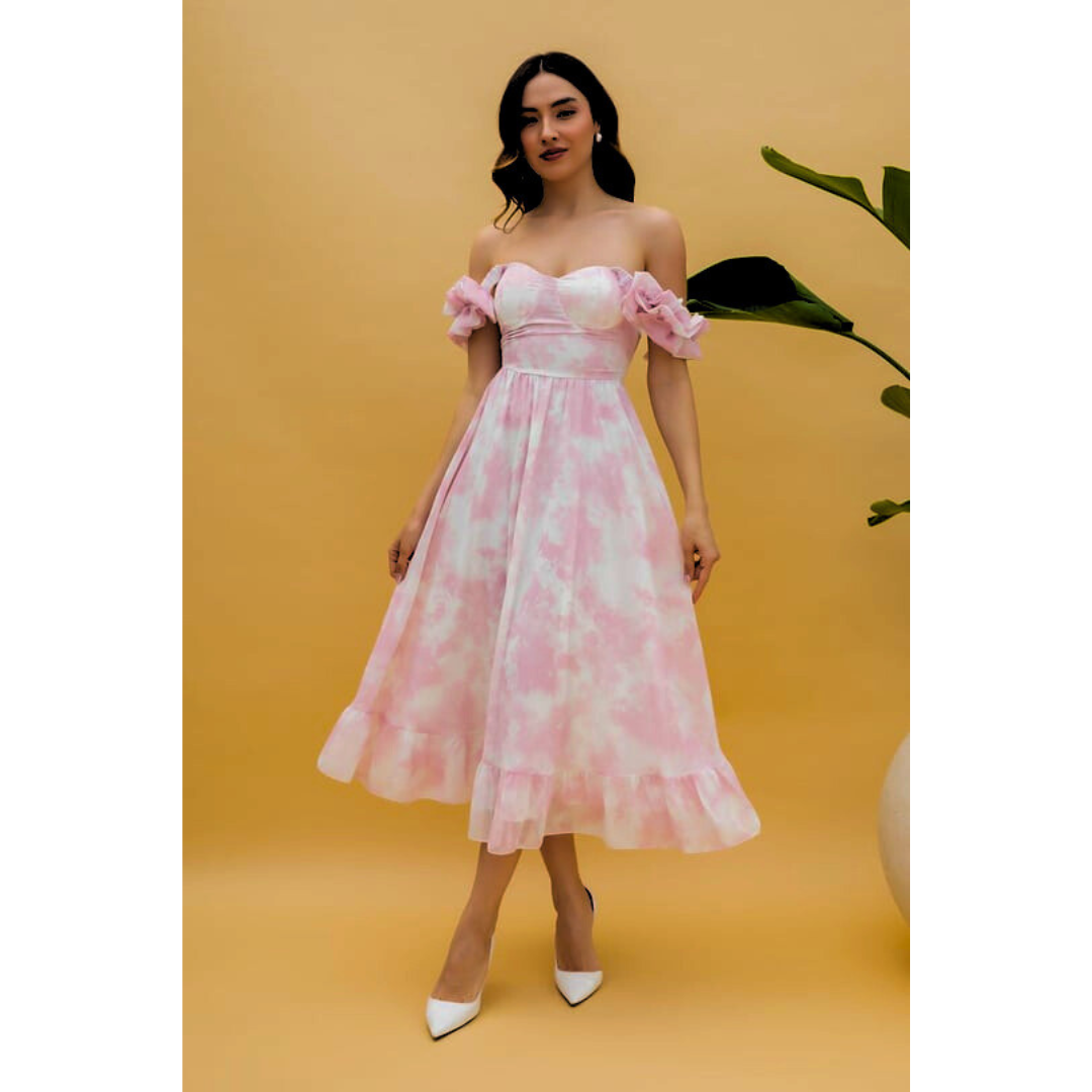 Sarah - Ruffle Midi Dress