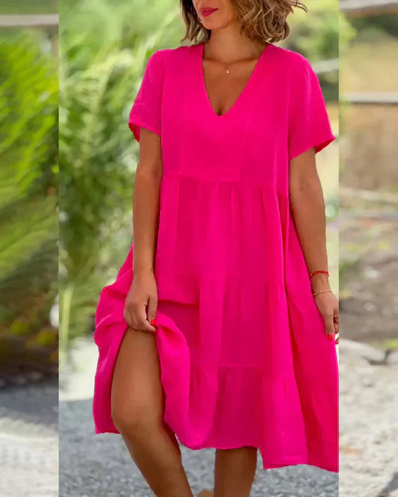 Zoey - Casual Summer V-Neck Dress