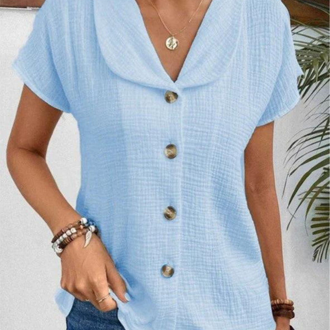 Isabel | Collared Button-up Top