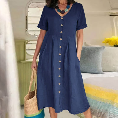 Yasmin - Effortless Button Dress