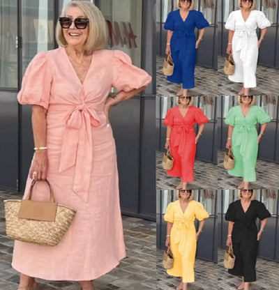 Shayla - Elegant V-Neck Dress