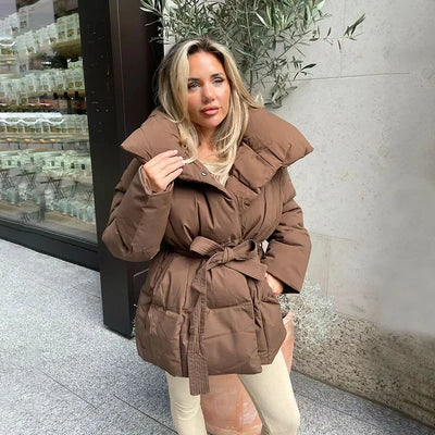 Belted Luxe Puffer Jacket