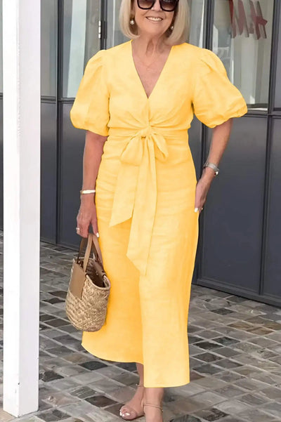 Shayla - Elegant V-Neck Dress