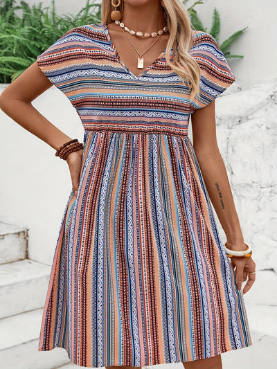 Agnes - Striped Boho Style Dress
