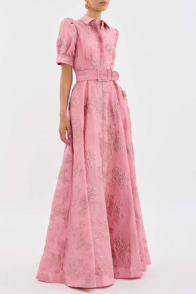Delia | Stylish Floral Maxi Dress with Belt