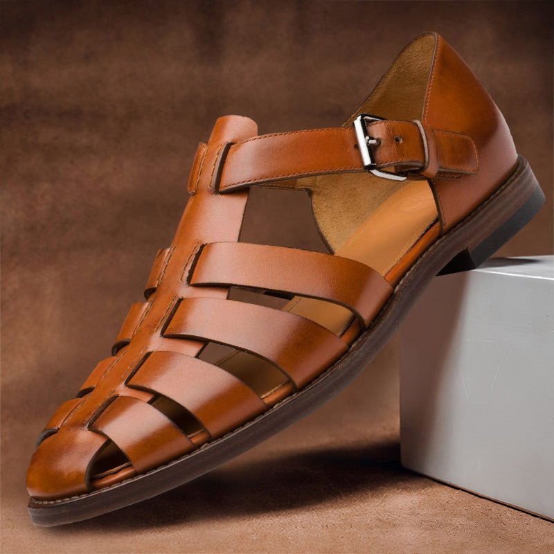 Luca - Exquisite Leather Fisher Sandals for Men